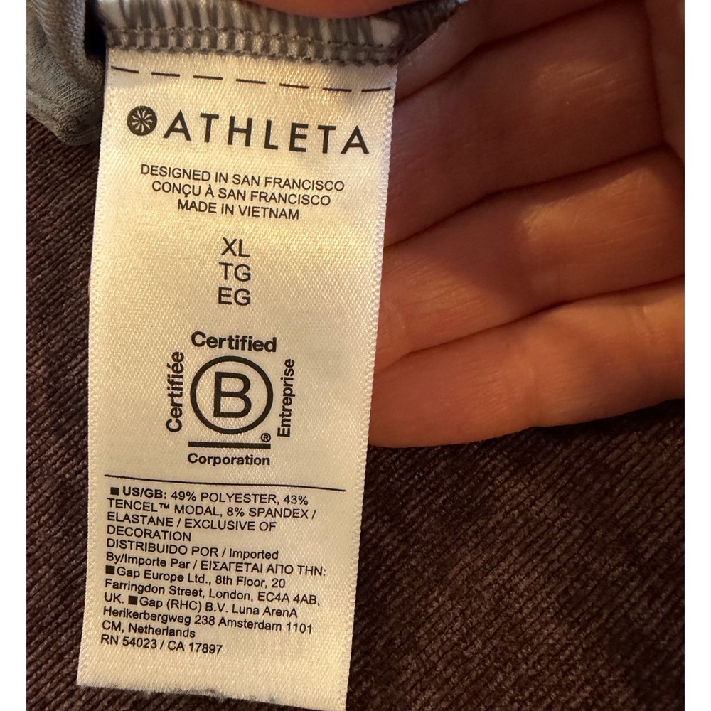 Athleta Seasoft crewneck sweatshirt pullover gray cosmos XL Athleisure travel - Picture 9 of 11